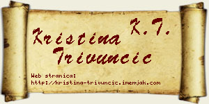Kristina Trivunčić vizit kartica